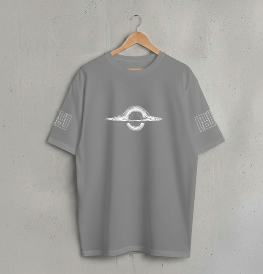 Black Hole Calligraphy Oversized T-Shirt