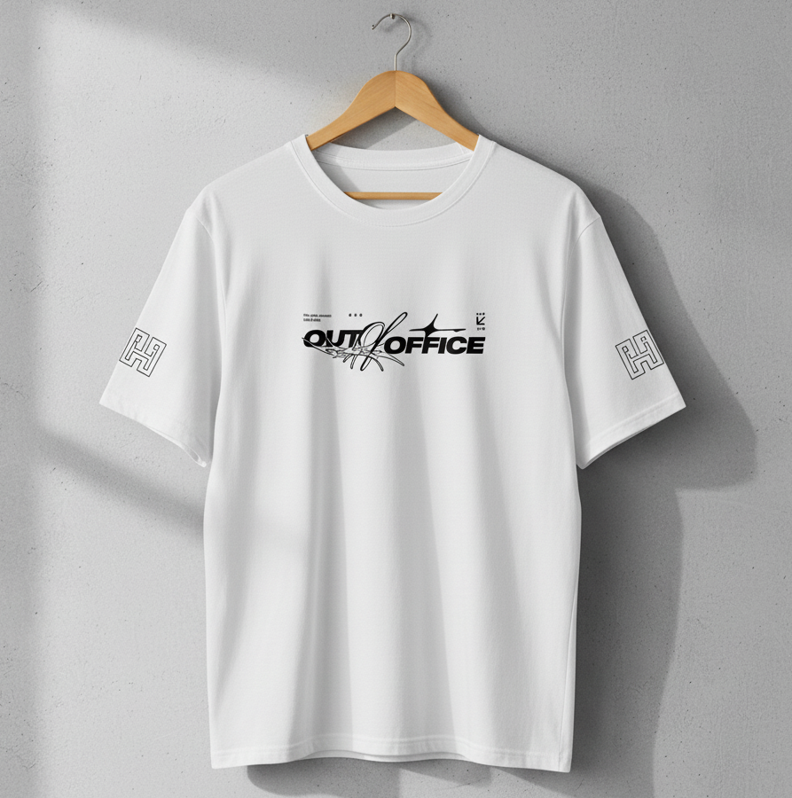 Out of Office Calligraphy Oversized T-Shirt