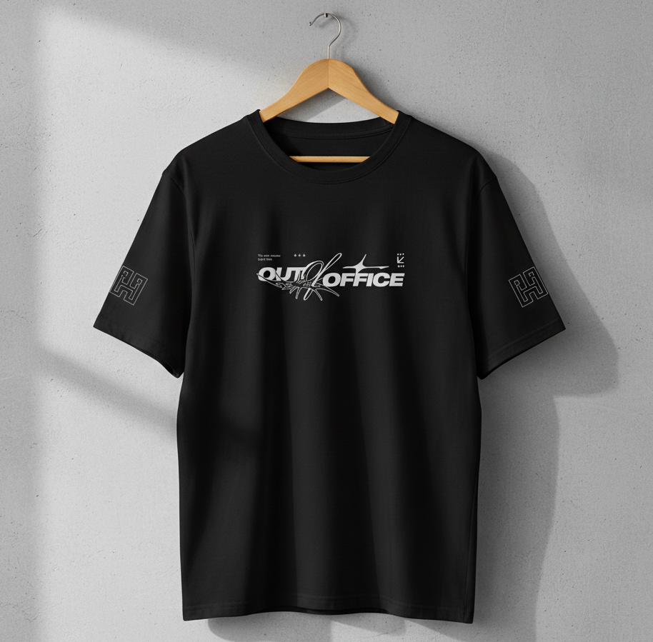 Out of Office Calligraphy Oversized T-Shirt