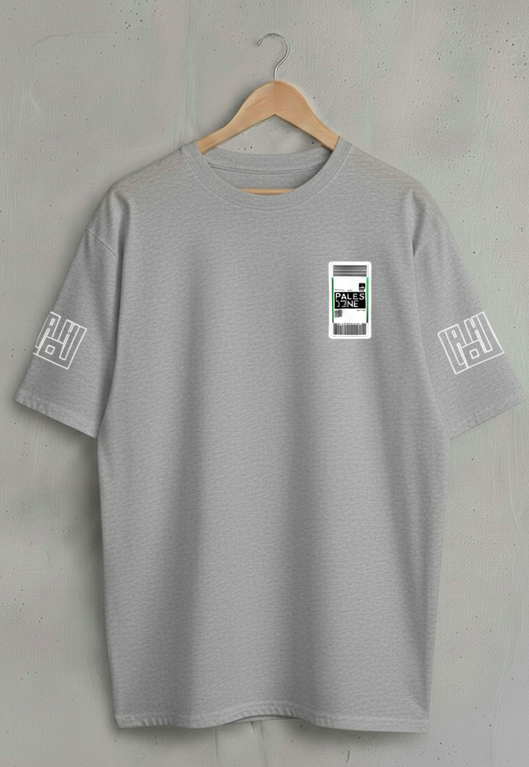 Free Palestine Calligraphy Oversized T-Shirt