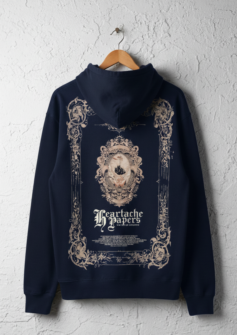 Heartache Papers Printed Hoodies