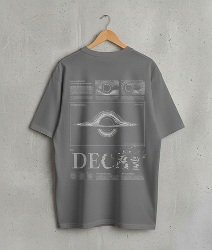 Black Hole Calligraphy Oversized T-Shirt