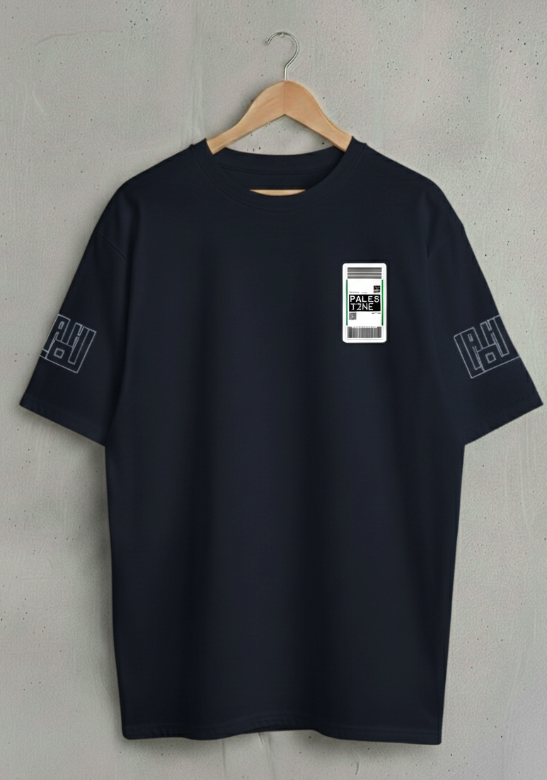 Free Palestine Calligraphy Oversized T-Shirt