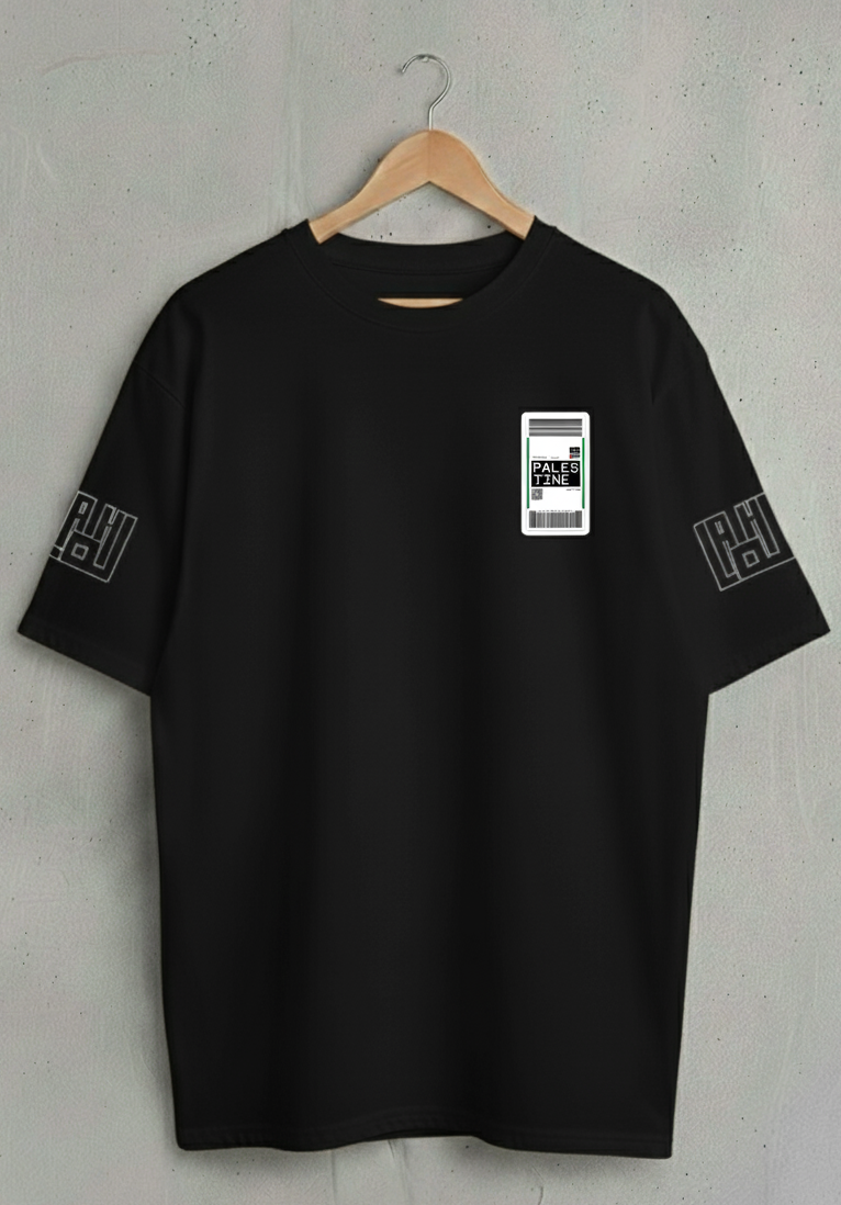 Free Palestine Calligraphy Oversized T-Shirt