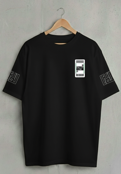 Free Palestine Calligraphy Oversized T-Shirt