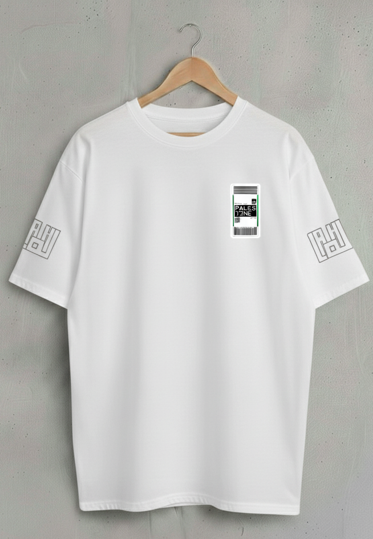 Free Palestine Calligraphy Oversized T-Shirt