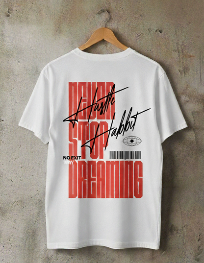 Hustle Habbit Oversized Printed T-Shirt