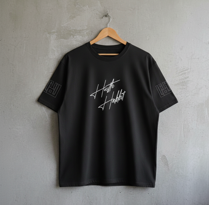 Hustle Habbit Oversized Printed T-Shirt