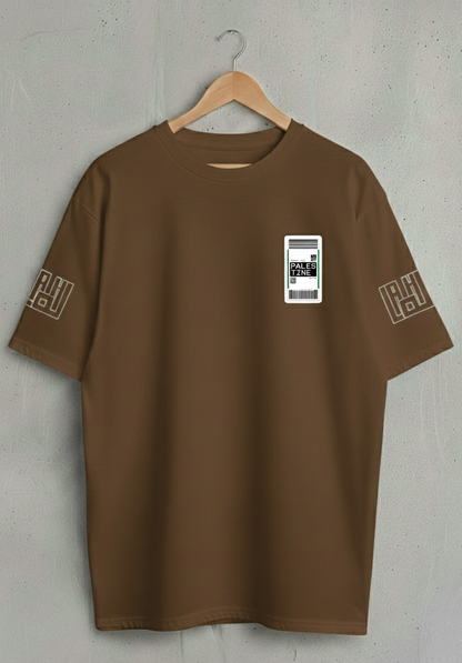 Free Palestine Calligraphy Oversized T-Shirt