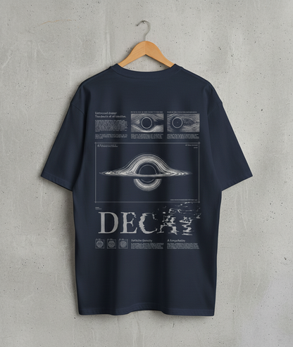 Black Hole Calligraphy Oversized T-Shirt