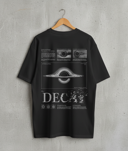 Black Hole Calligraphy Oversized T-Shirt
