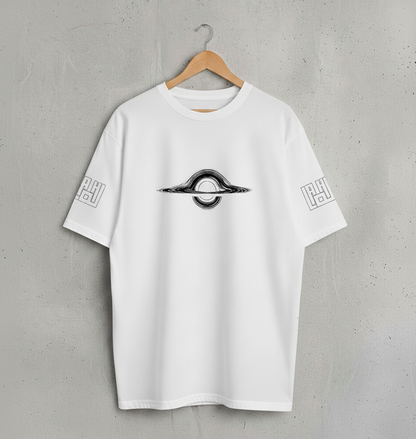 Black Hole Calligraphy Oversized T-Shirt