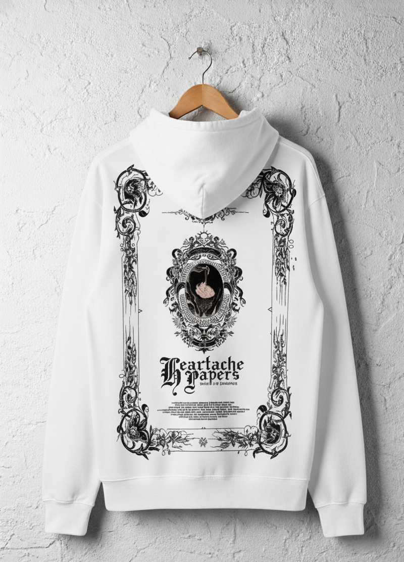Heartache Papers Printed Hoodies